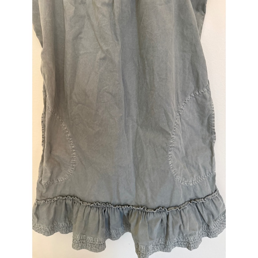 Lucky Brand Womens XS Sage Green Ruffle Hem Sleeveless Mini Dress Adj Strap - Picture 3 of 7
